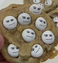 Man face mm cookie