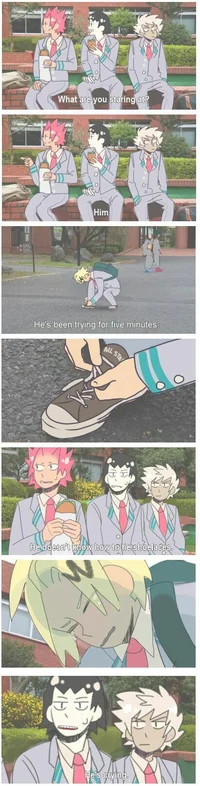 MHA-tying your shoes
