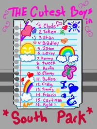 SOUTH PARK BOYS LIST