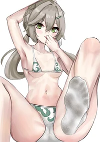 Volleyball girl feet