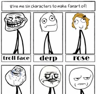 Troll face and frien