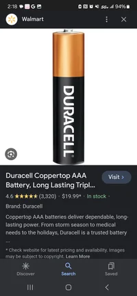 Duracell AAA battery