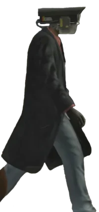 Black blue cameraman