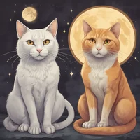 Moon kitty sun kitty