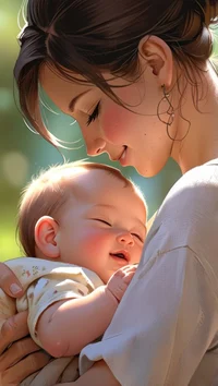Baby and mom