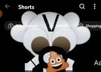 Poop eater emoji cat