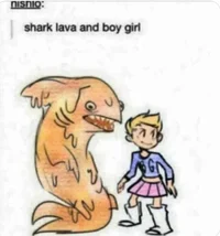 Boy Girl Lava Shark