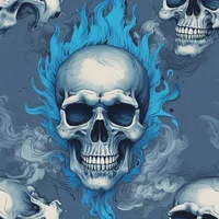 Blue skull
