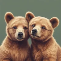 Two bear cubs