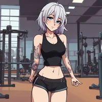Goth gym girl 