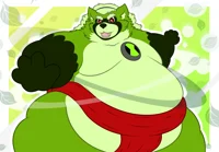 Green sumo tanuki
