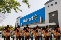 Runners at a Walmart