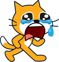 crying scartch cat