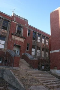 A collapsed school 