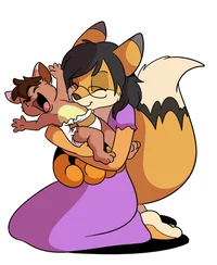 Furry wife and baby 