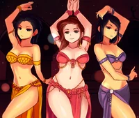 3 belly dancer girls