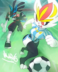 Cinderace y lucario