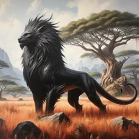 Dark lion
