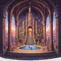 Dentro del castillo 