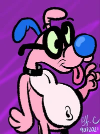 Chubby nerd dog