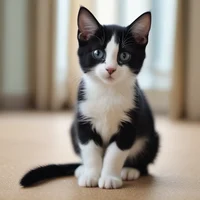 Lucy the tuxedo cat