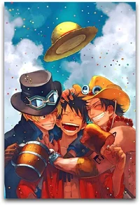 Luffy Sanji and Ace