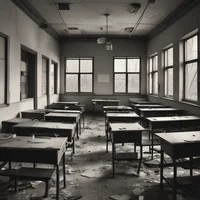 Abandoned classroom