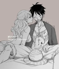Luffy and Nami 