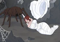 Trapped by spider