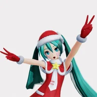 santa miku x3