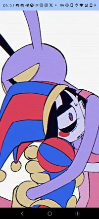 Jax comforting Pomni