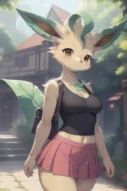 Anthro leafeon tf