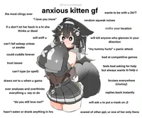 Anxious kitten gf