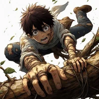 Clinging to a branch