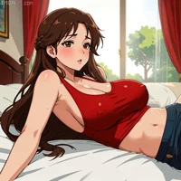 Red bra girl anime