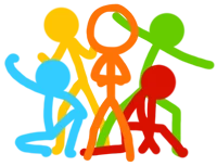 the stick figures