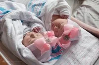 Newborn twins girl 