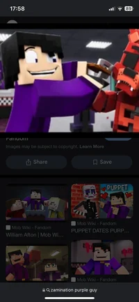 Purple guy and Foxy 