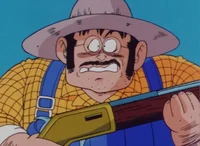 Farmer with shotgun