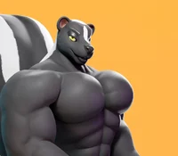 Buff furry skunk 