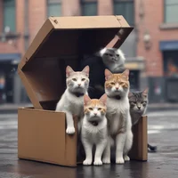 A family of cats