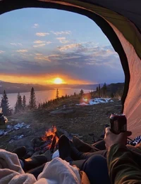 Camping with friends