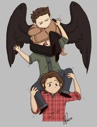 Castiel Dean and Sam