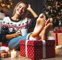 Christmas feet