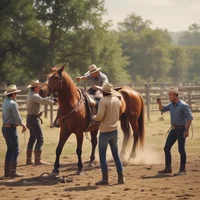 Group of cowboys 