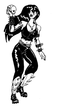 Fille de métal noir