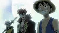 Kidd and law luffy