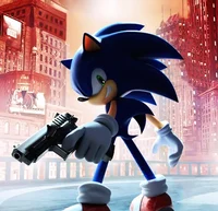Sonic with a glock 
