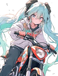 Hatsune Miku cycling