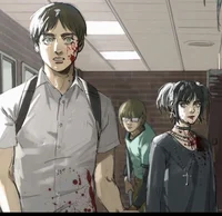 Eren Mikasa y Armin